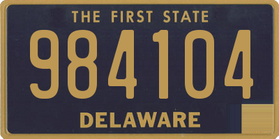 DE license plate 984104