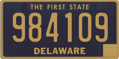 DE license plate 984109