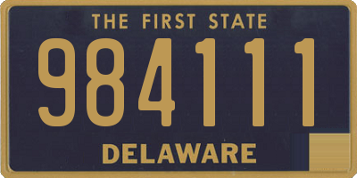 DE license plate 984111