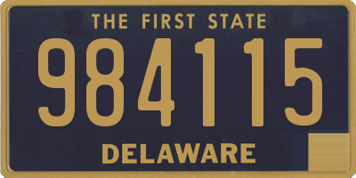 DE license plate 984115