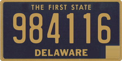 DE license plate 984116