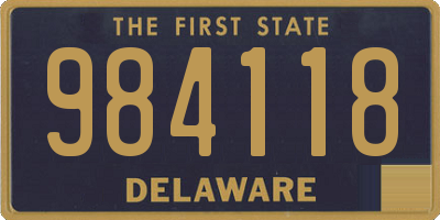 DE license plate 984118