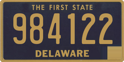 DE license plate 984122