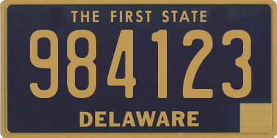 DE license plate 984123