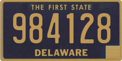 DE license plate 984128