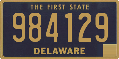 DE license plate 984129