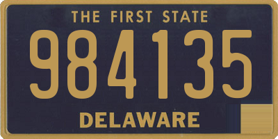 DE license plate 984135