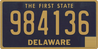 DE license plate 984136