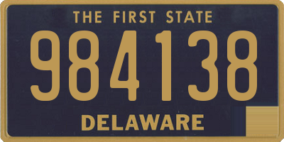 DE license plate 984138