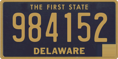 DE license plate 984152