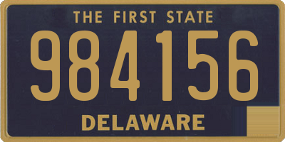 DE license plate 984156