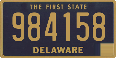 DE license plate 984158