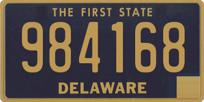 DE license plate 984168