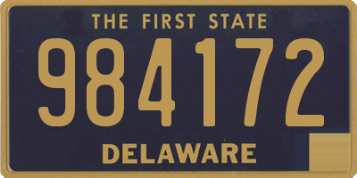 DE license plate 984172