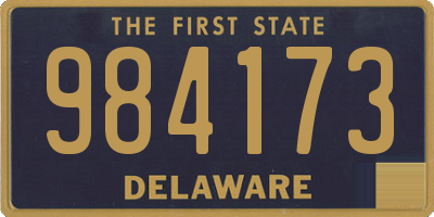 DE license plate 984173