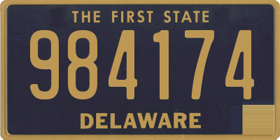 DE license plate 984174