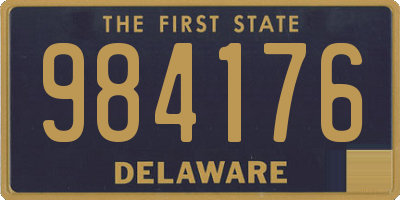 DE license plate 984176