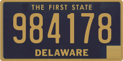 DE license plate 984178