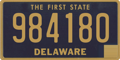 DE license plate 984180