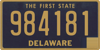 DE license plate 984181