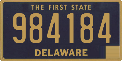 DE license plate 984184