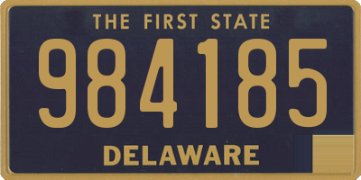 DE license plate 984185