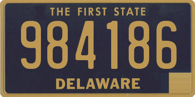 DE license plate 984186