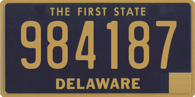 DE license plate 984187