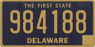 DE license plate 984188