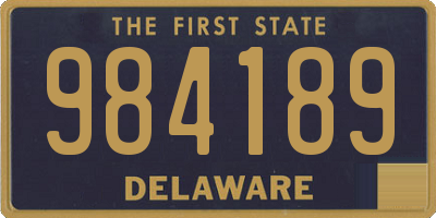 DE license plate 984189