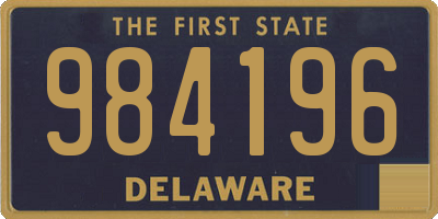 DE license plate 984196