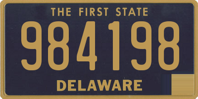 DE license plate 984198