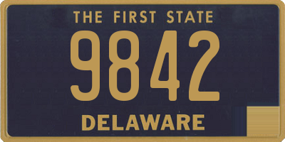 DE license plate 9842