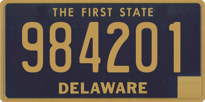 DE license plate 984201