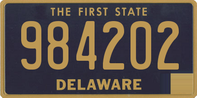 DE license plate 984202