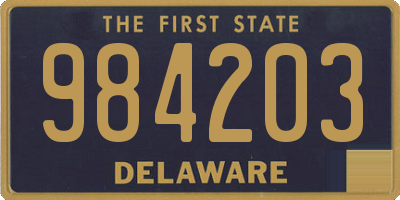 DE license plate 984203