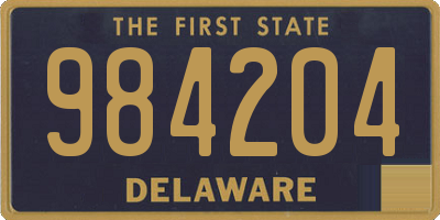 DE license plate 984204