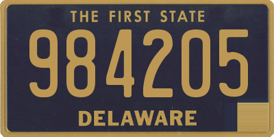 DE license plate 984205