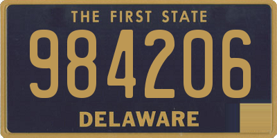 DE license plate 984206