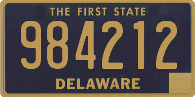 DE license plate 984212