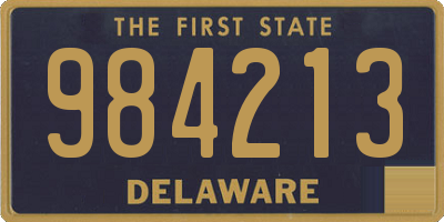 DE license plate 984213