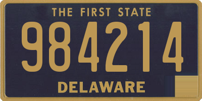 DE license plate 984214