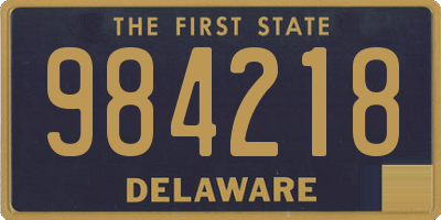 DE license plate 984218