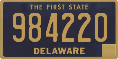 DE license plate 984220