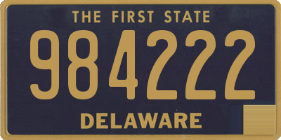 DE license plate 984222