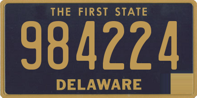 DE license plate 984224