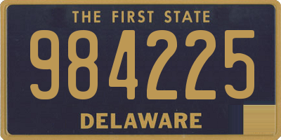 DE license plate 984225