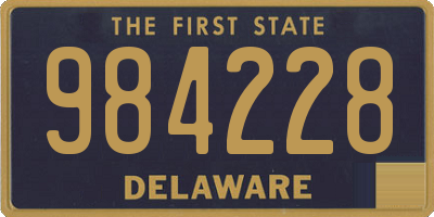 DE license plate 984228