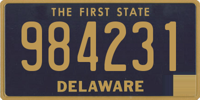 DE license plate 984231