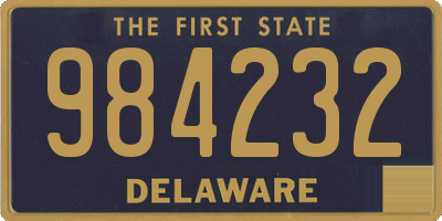 DE license plate 984232